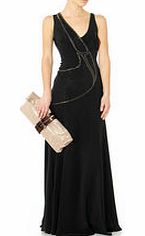 Ink pure silk curve seam dress