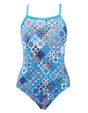 Girls Azulejo Pro Back Swimsuit