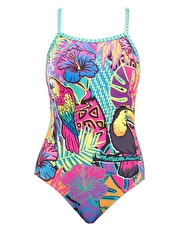 Amanzi Girls Toucan Tango Pro Back Swimsuit
