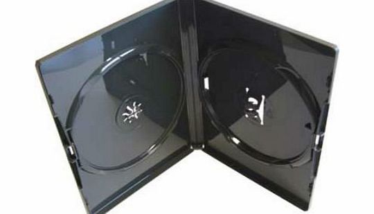 Amaray 10 x Double Black Amaray DVD Replacement Cases