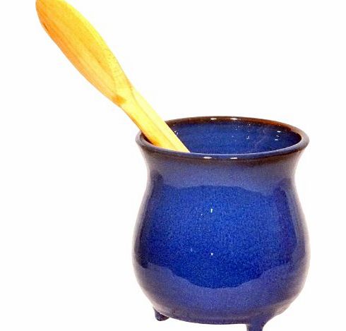 Terracotta Utensil Jar - Blue