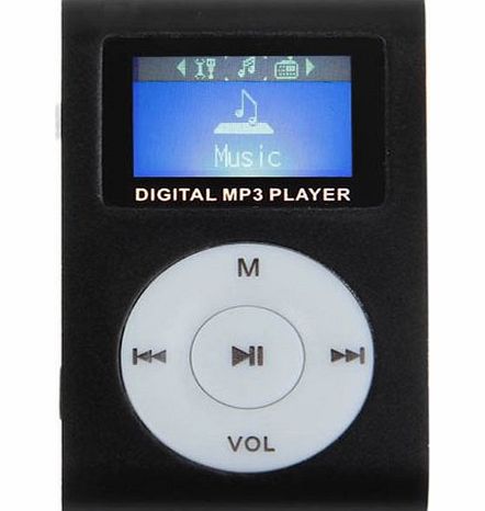 amazing-trading  Portable LCD Display Metal Clip Rechargeable Micro SD Card Reader FM Digital MP3 Player