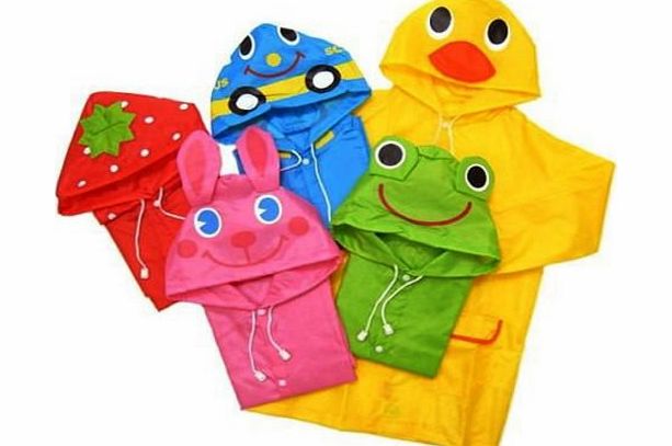 amazing-trading New Creative Design Cartoon Style Baby Toddler Boy Girl Hooded Rain Coat Raincoat Jacket