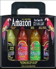 Amazon Pepper Green Sauce (Hot)Gift Pack 4 Hot Sauces for Food