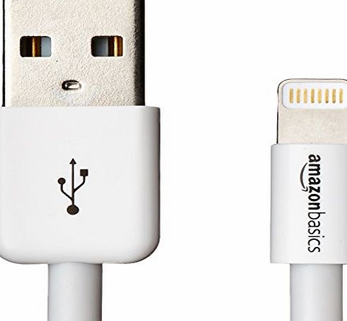 AmazonBasics Apple Certified Lightning to USB Cable - 0.9 m (3 ft) - White