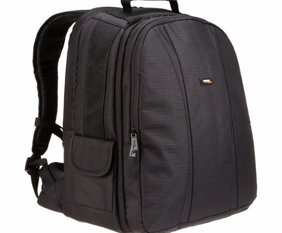 AmazonBasics DSLR and Laptop Backpack with Orange Interior
