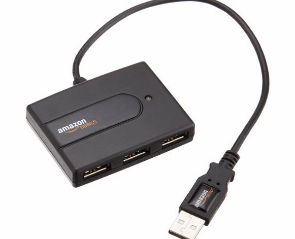AmazonBasics USB 2.0 4-Port Ultra Mini Hub; Bus-powered