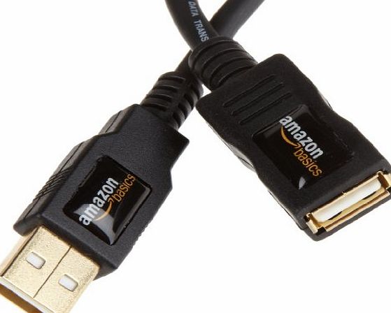 AmazonBasics USB 2.0 A-Male to A-Female Extension Cable (2 m / 6.5 Feet)