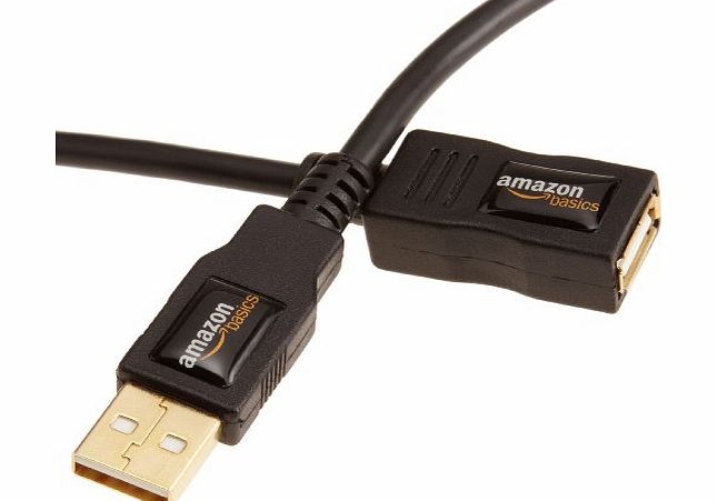AmazonBasics USB 2.0 A-Male to A-Female Extension Cable 3.3 Feet / 1.0 m