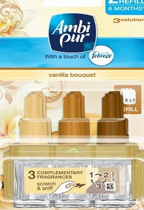Ambi Pur 3Volution Plug In Refill Twin Pack Vanilla Bouquet 40 ml
