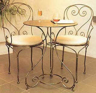 Bordeaux Dining Table with Two Montpellier Chairs
