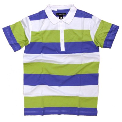 Rosso White Lime Blue Polo Shirt