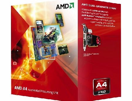 AMD A-Series A4 3400 Dual-Core Processor (2.70 GHz, 1MB Cache, Socket FM1, 65W, Radeon HD6410D, 3 Year Warranty, Retail Boxed)