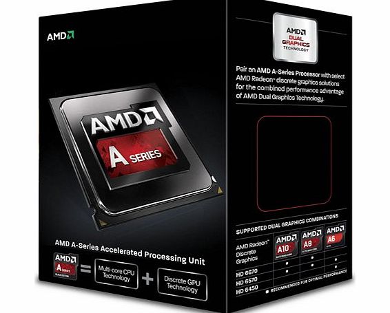 AMD APU A6-6400K Black Edition (3.90GHz Richland Dual Core Processor, Socket FM 2) (AD640KOKHLBOX)