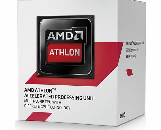 AMD APU Athlon 5350 Quad Core Processor (Socket AM1, 2.05GHz, 2MB, 25W, AMD Radeon 3, AD5350JAHMBOX, Advanced Vector Extensions, Virtualization Technology)