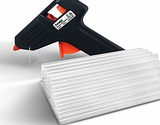 Amdai 20W Electric Glue Gun Hot Melt with Trigger PLUS 50 Glue Sticks for Hobby, Craft, Mini, Metal, Wood, Glass, Card, Fabric, Plastic, 