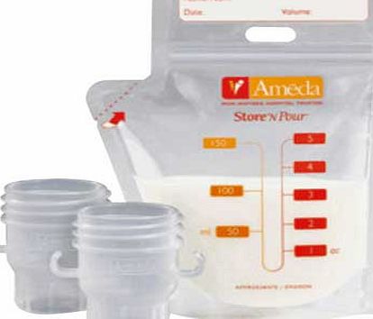 Ameda Store and Pour Breast Milk Freezer Bags -