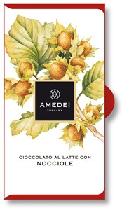 Amedei I Frutti, milk chocolate bar with hazelnuts -
