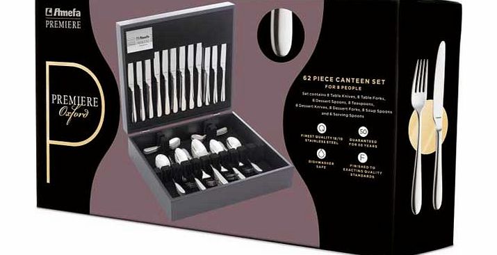 Amefa Premiere Oxford 62 Piece Canteen Cutlery Set