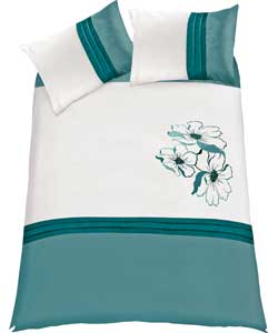 AMELIA Teal Floral Duvet Set - Single