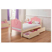 Amelie Single Bed With Two Storage Drawers And