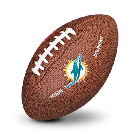 Amer Sports Corporation Miami Dolphins NFL Team Logo Mini Size Rubber
