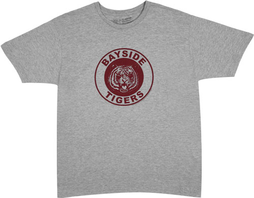 Grey Mens Bayside Tigers Logo T-Shirt from
