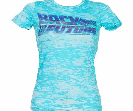 American Classics Ladies Blue Burnout Back To The Future Logo