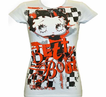 Ladies Chequered Betty Boop T-Shirt from American Classics