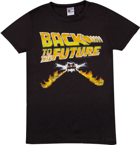 American Classics Ladies Delorean Firetracks Back To The Future T-Shirt