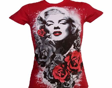 Ladies Marilyn Monroe Roses T-Shirt from American Classics