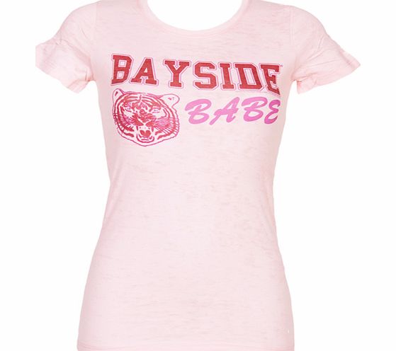 Ladies Pink Bayside Babe T-Shirt from American