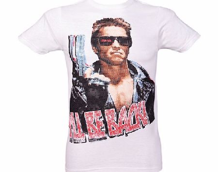 Mens Ill Be Back Terminator White