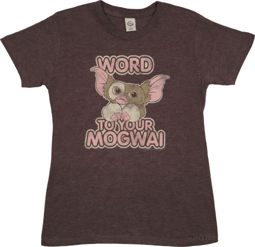 Word To Your Mogwai Ladies Gremlins T-Shirt from American Classics