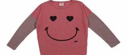 American Outfitters Color Smiley T-shirt Pink `4 years,14 years