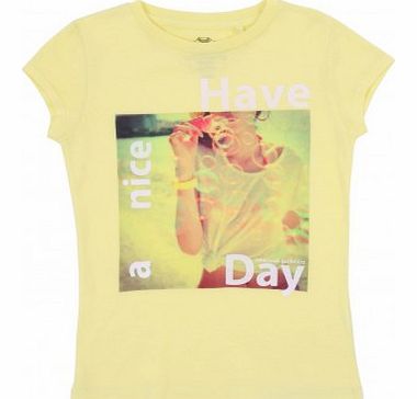 American Outfitters Have a Nice Day T-shirt Lemon yellow `8 years,10