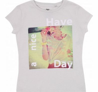 American Outfitters Have a Nice Day T-shirt Light grey `6 years,8