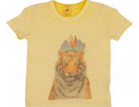 American Outfitters Tiger Feather T-shirt Yellow `16 years