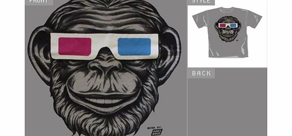 ames Bros (3D-Monkey) T-Shirt amb_3D-monkey
