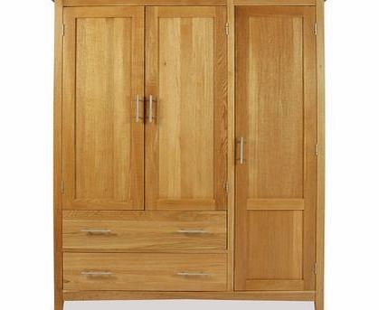Ametis Hereford Oak Three Door Gents Wardrobe