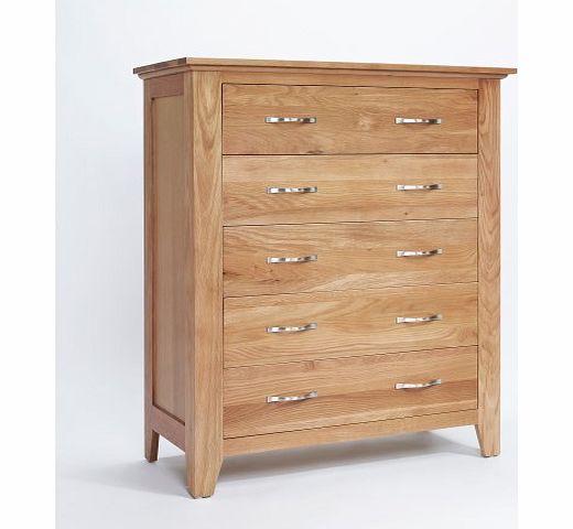 Ametis Robin Solid Oak 5 Drawer Chest