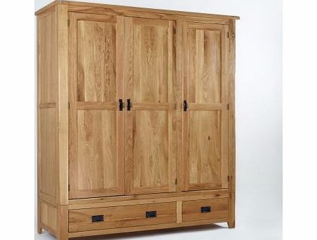 Ametis Westbury Reclaimed Oak Triple Wardrobe