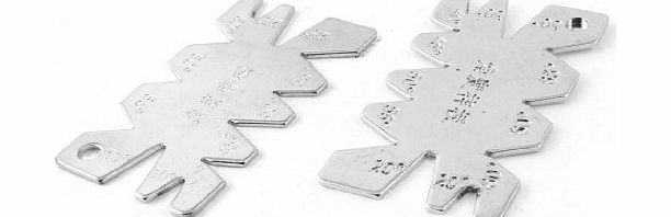 Amico 2pcs Screw Cut Angle Measuring Thread Cutting Gauge Gage