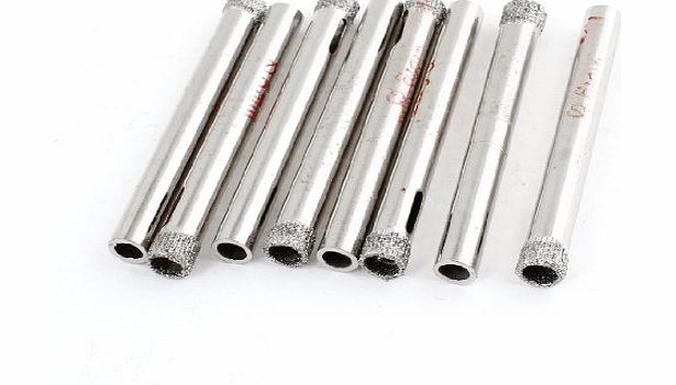 Amico 8 Pcs 6mm Dia Diamond Coated Drill Bit Tile Ceramic Glass Hole Saws