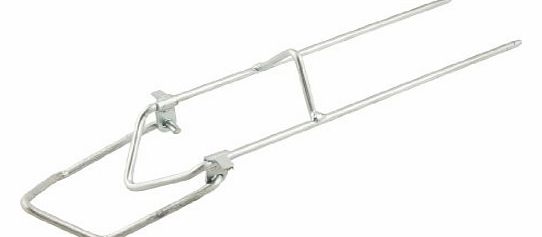 Amico Adjustable Silver Tone Metal Fishing Rod Fish Pole Bracket Stand