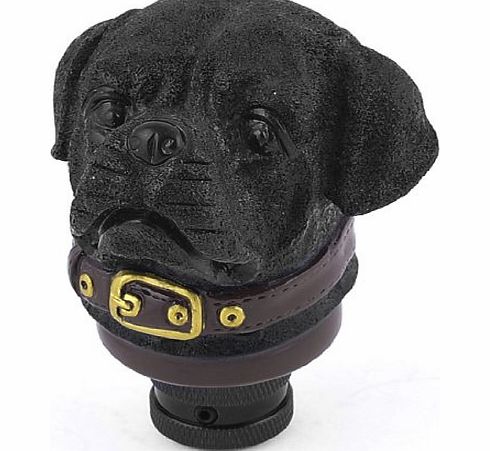 Amico Stone Dog Stick Shifter Gear Shift Knob Black for Car w Connectors