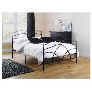 Double Metal Bed Frame, Black & Airsprung
