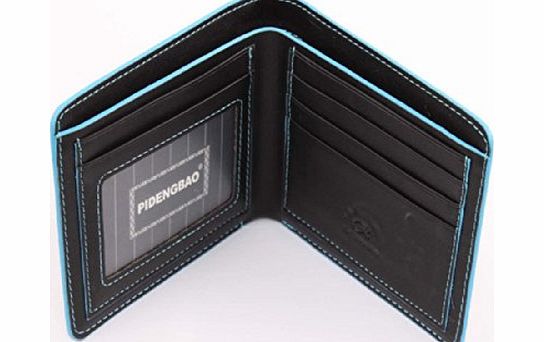 amonfineshop  Luxury Designed Mens Leather Bifold Credit/ID Cards Holder Slim Wallet