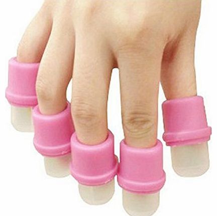 amonfineshop (TM) 10 pcs Wearable Nail Soak Soakers Polish Remover DIY Acrylic UV Gel Cap Tip Set