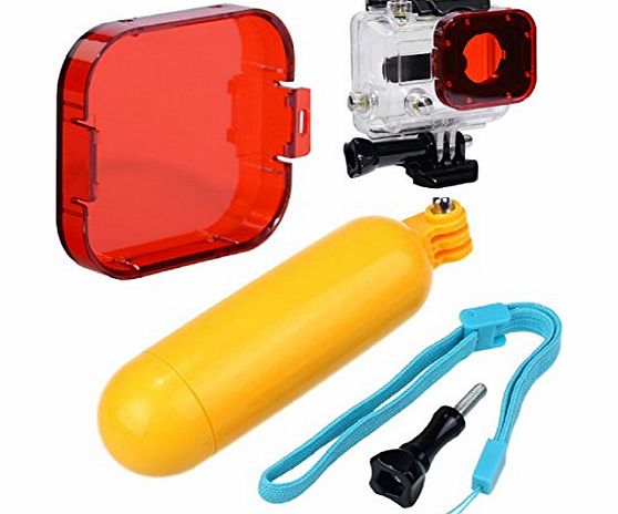 amonfineshop  Water Sports Accessorie Red Filter   Floating Hand Grip for GoPro Hero 3